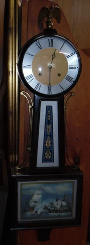 Antique New Haven 8-Day Banjo Clock - 37" Cover
