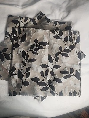 Surya Carpet Company 123353 Black & Tan 18x18 Leaf Pattern Lot Of 3 Pillow... - Image 1 of 4