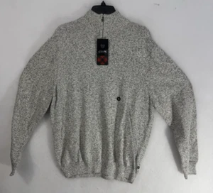Chaps XL Light Gray Sweater Long Sleeve Pullover ¼" Zip Mock Neck - Picture 1 of 5