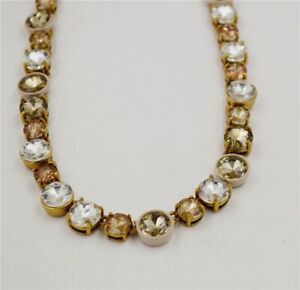 RARE J.CREW Glitter & Mixed Crystal Brulee Statement Necklace