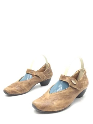 Think! Zapatos Con Tacón De Cuero Marrón Para Mujer T.40 US.8 UK.7 - Imagen 1 de 4