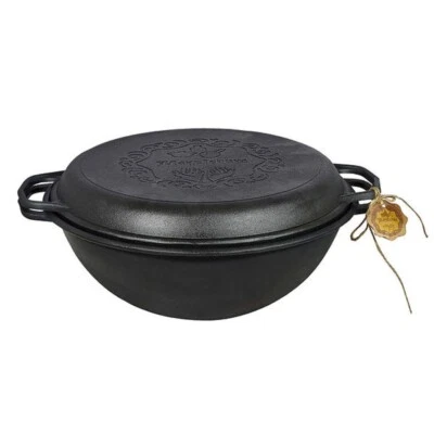 8 L Maysternya Cast Iron Kazan Cauldron Pilaf Lagman Plov Kazan Чугунный Казан - Image 1 of 4