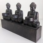 Zen Buddha Trio Candle Holder Sculpture Meditate Peace Zen Vibes Yoga Spa *READ*