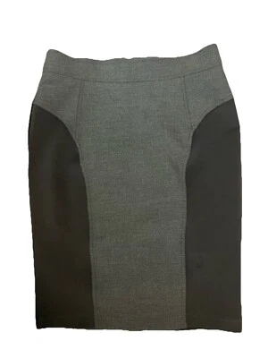 Falda Burberry London Elástica Lápiz Bloque de Color Gris Negro Talla 8 Leer Foto 1 de 4