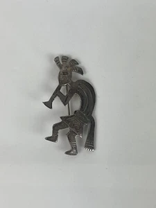Native American Sterling Kokopelli Dancer Dimensional Pin/Brooch Southwest Sign - Picture 1 of 5