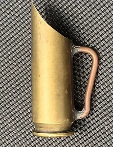 Trench Art Shell Cup Brass Machine G Ammo 1943 US. Army - Picture 1 of 9