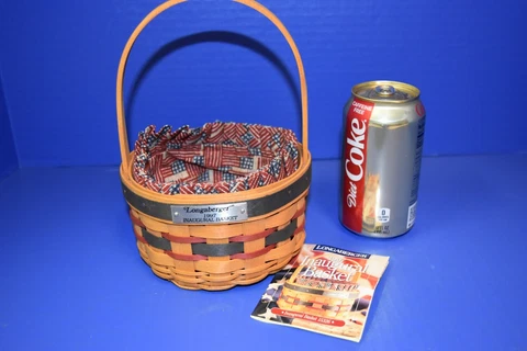 Longaberger 1997 All American Patriot Inaugural Clinton Basket & Flag Liner! Cover