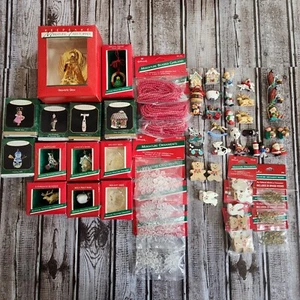 Large Lot of Vintage Hallmark Keepsake Miniature Christmas Ornaments Mini NOS - Picture 1 of 9