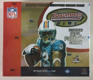 Topps Bowman's Best Football 2005 10 piezas hobby caja sellada de fábrica 5 autos/reliquias - Imagen 1 de 6