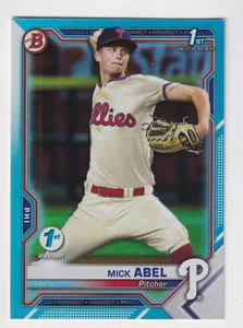 2021 Bowman 1st Edition SKY BLUE #BFE-42 MICK ABEL RC Rookie Phillies 1ST BOWMAN - Picture 1 of 2