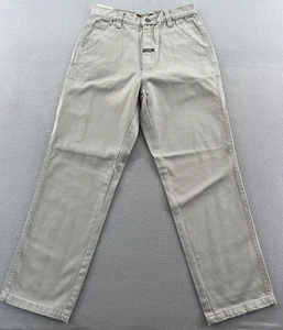 VTG Starex Jeans Boys Sz 16 Gray Carpenter Cotton Duck Ripstop - Picture 1 of 16
