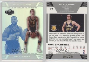 2007-08 Topps Co-Signers Silver Blue Foil /29 Rick Barry Baron Davis #34.1 HOF