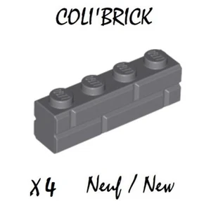 Lego 15533 - 4x Brick 1x4 Masonry Wall Mur - Dark Bluish Gray - 6055310 Neuf - Picture 1 of 1