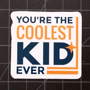 You're the Coolest Kid Ever Inspirational Vinyl Decal Laptop Die Cut Sticker 2" - Picture 1 of 1