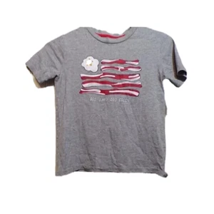2 boys Tee's Mossy Oak green large and gray red, white & bacon medium 8 R1 - Picture 1 of 6