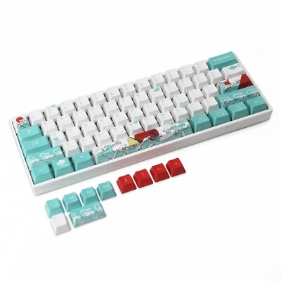 Coral Sea PBT Keycaps Set OEM Profile for MX Switches Mechanical Gaming Keyboard - Image 1 of 4