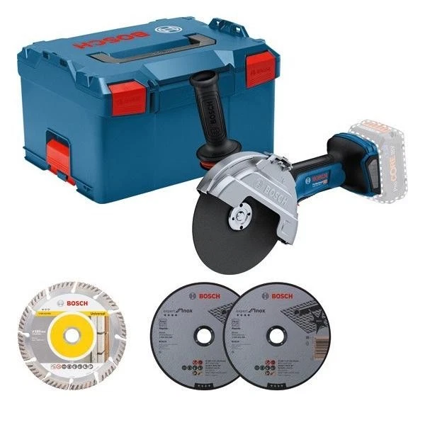 Bosch Professional GWS 18V-180 P Professional Akku-Winkelschleifer (06019H6L02)
