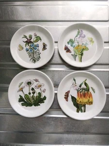 Portmeirion Botanic Garden Round Pin Dish / Coasters. Flower Butterfly White - Picture 1 of 10
