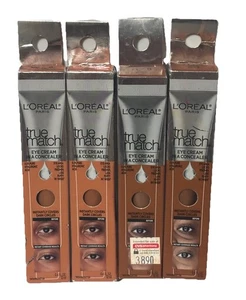 L'Oreal True Match Eye Cream In A Concealer 0.40 oz 2x Dark W7-8, 2x Dark N7-8 - Picture 1 of 3