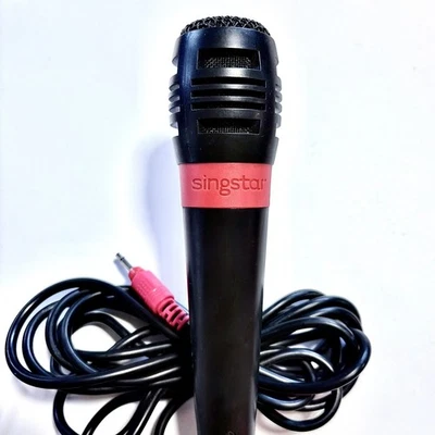 Microfone Sony Playstation 2 Singstar vermelho PS2 e PS3 *TESTADO - FUNCIONA* - Imagem 1 de 4