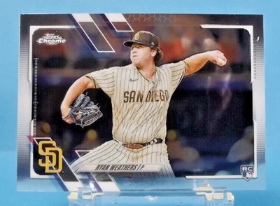 2021 Topps Chrome #97 - Ryan Weathers Rookie - San Diego Padres - Near Mint - Image 1 of 2