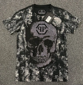Philipp Plein schwarzes Rundhals Totenkopf T-Shirt XLarge - Bild 1 von 9