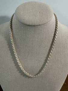 925, Sterling Silber 18" ~ 3,5 mm dickes Seil Kette ~ 22,22 Gramm - Bild 1 von 5