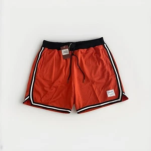 Pantalones Cortos Mitchell & Ness Para Hombre Marca Día del Juego Naranja Negro - Imagen 1 de 5