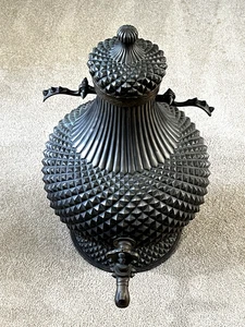 Vintage Bronze Turkish Sherbet Vessel 24" Tall Decorative Hobnail Design - Picture 1 of 12
