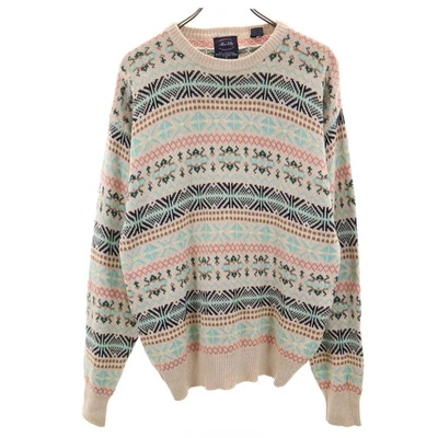 Allen Solly Años 80 90 Antiguo Patrón Fair Isle Manga Larga Algodón Suéter Tejido Para Hombre Foto 1 de 4