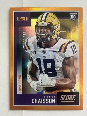 2020 Panini Score Football K’Lavon Chaisson /10  1st Down - Image 1 of 2