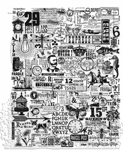 Tim Holtz Cling Stamps 7"X8.5"-Hodgepodge - Picture 1 of 1