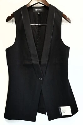 AFFINITY APPAREL WOMEN'S VEST BLACK  SIZE SMALL BUTTON FRONT  - Image 1 of 4