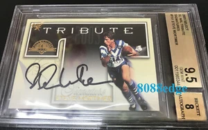 2003 SELECT NRL TRIBUTE SIGNATURE AUTO: STEVE MORTIMER #75/100 BGS 9.5 GEM MINT - Bild 1 von 3