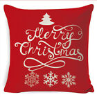 Merry Christmas Santa Claus Cushion Cover Pillow Case Sofa Xmas Ornament Decors