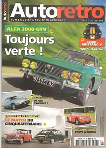 AUTO RETRO 401 BUGATTI 57 GIULIA 2000 GTV TVR TASMIN MUSTANG V AUSTIN HEALEY 100 - Imagen 1 de 2