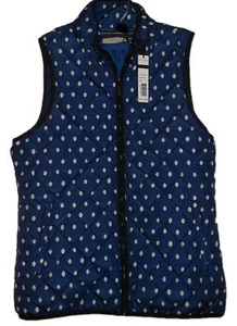 Max Jeans Deep Blue Yoko Print Vest Jacket Women's Size Small New - Picture 1 of 4