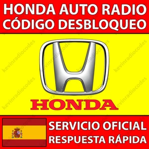✅HONDA RADIO CODIGO DESBLOQUEO ACCORD CIVIC CR-V HR-V JAZZ LEGEND ODYSSEY Z-RV✅ - Imagen 1 de 8