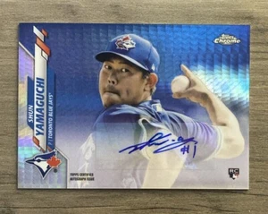 Topps 2020 actualización cromada Target Prism Refractor 14/125 Shun Yamaguchi automático - Imagen 1 de 2