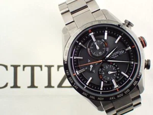 CITIZEN WATCH ATESA ACTLINE ECO-DRIVE CHRONOGRAPH MEN'S AT8189-61E BLACK 42MM - Picture 1 of 15