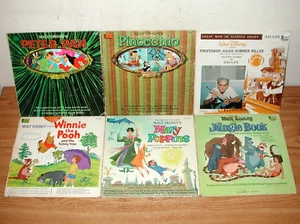 LOT OF 6 WALT DISNEY DISNEYLAND CHILDREN'S LP RECORDS FROM THE 1960S, SEE LIST - Foto 1 di 24