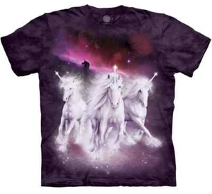 Camiseta Unicornio Cósmico Púrpura Fantasía Espacio Unicornios Caballos de Montaña Animal S-5X - Imagen 1 de 4