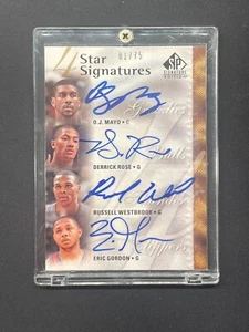 Mayo/Derrick Rose/Russell Westbrook/Gordon 2009-10 UD SP Signature /75 Auto - Picture 1 of 2