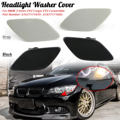 Pair Front Bumper Headlight Washer Cover Cap For BMW E92 Coupe E93 Convertible Foto 1 de 4