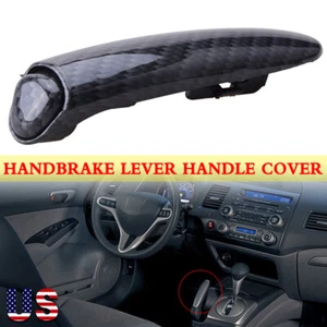 Cubierta de freno de mano para palanca de cambios de fibra de carbono para Honda Civic 2006-2011 2010 EE. UU. - Imagen 1 de 13