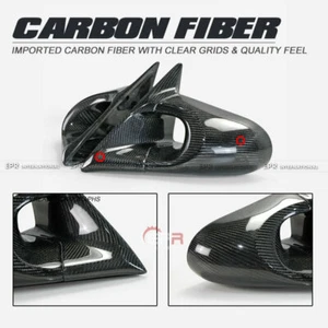 For Mitsubishi Evo 5 6 RHD Carbon Fiber Aero Side Rearview Rear view Mirror - Picture 1 of 12