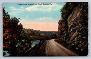 Postal de colección River-drive Around the Bluff, Easton, Pensilvania - Imagen 1 de 2