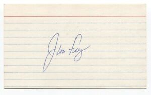 Jim Fregosi Signed 3x5 Index Card Baseball Autographed Signature