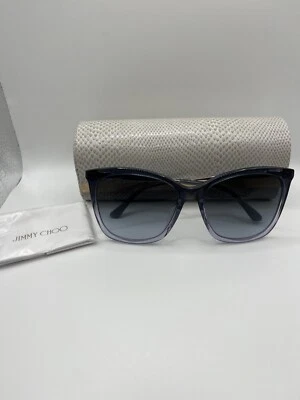 Gafas de sol Jimmy Choo ojo de gato Belinda JQ4GB azul-lila 56 mm Foto 1 de 4