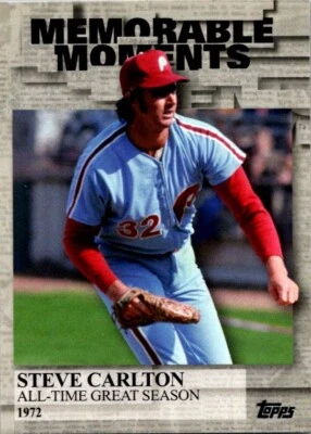 2017 Topps Memorable Moments MM-4 Steve Carlton - Philadelphia Phillies - Image 1 of 2
